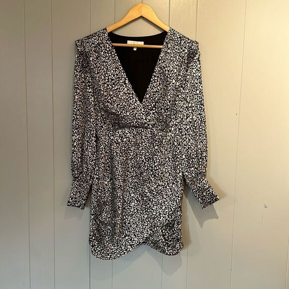 L’Academie  Black Cheetah Dress Size Small - Picture 2 of 4